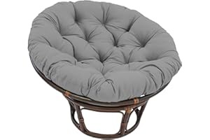 SHAIRMB Papasan Round Chair Cushions, Outdoor Waterproof Egg Chair Pad,Thicken Papasan Chair Cushion, Swing Chair Cushion Outdoor, for Outdoor Garden, Balcony and Living Room,outdoorE,130x130cm