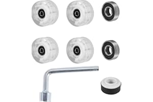 SNOWINSPRING Jcevium 4Pcs Skate Wheels Luminous, with Bearings Skate Wheels Flash,for Double Skating