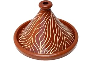 Lorient Tajine en terre cuite émaillée du Maroc Ø 30 cm pour 2 à 4 personnes pour la cuisine marocaine | Tajine marocain Pot en terre cuite Pot de cuisson Cocotte orientale arabe