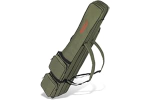 ‎ARAPAIMA FISHING EQUIPMENT Arapaima Fishing Equipment Allround Rutentasche Angeln Tasche mit 3 Innenfächern für Angelruten, Kescher und Rutenhalter