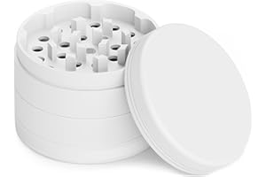 JCASE Grinder Premium - Molinillo de cerámica 63 mm de diámetro, 4 piezas, incluye bolsa y rasqueta