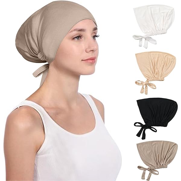 QmjdDymx 4 stuks hijab onderkap antislip ademend verstelbare ondersjaal