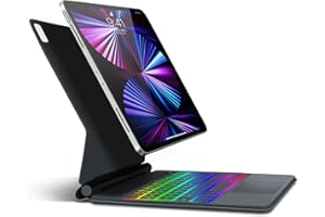 SENGBIRCH iPad Pro 11 Tastatur hülle mit magnetischer - kompatibel mit iPad Air 5/Air4, Hintergrundbeleuchtung Multi-Trackpad mit Deutsches QWERTZ Layout,Freischwebendes Ständer Design,dünn & leicht