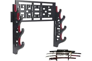 Dfdvye Katana Support mural à 4 couches en velours pour épée Support mural pour épée Wakizashi