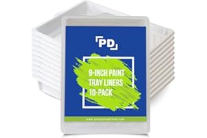 Precision Defined Bac Jetable pour Bacs À Peinture De 23 cm, Paquet De 10 Liners, Adaptés Aux Rouleaux De Peinture De 23 cm