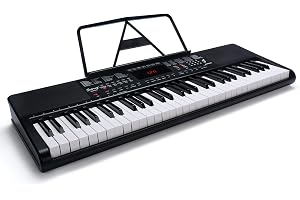 JUAREZ Octavé JRK660MDKL 61 Keys Electronic Teaching Keyboard Piano with MIDI |Key Lights | Key Note Stickers |Music Sheet Stand| 200 Rhythms | 200 Timbres |40 Demos|8 Percussions, With MIC