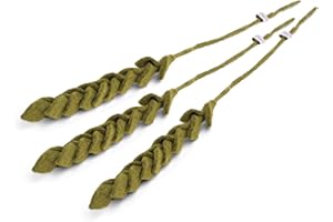 ‎GRY & SIF Gry & SIF künstliche Getreidezweige aus Filz, Flexibler Stiel, Dekozweig, Kunstzweig, Roggen, Weizengras, Weizenblume im Scandi-Stil, Herbstdeko, Handmade, Fairtrade I 43cm, 3X Grün