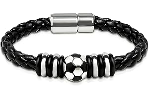 YUZHEDM Fotbollspresenter Armband för pojkar med världscupen 2026 hängsmycke present för fotbollsfans natursten fotboll för s