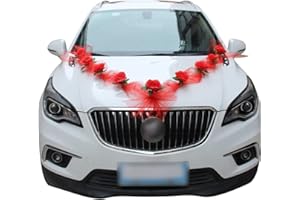 HUAMENGYUAN Guirlande De DéCoration Mariage Voiture,Deco Voiture Mariage,Voiture De DéCoration Mariage pour décoration voiture mariage ratan décorations guirlande décorative voiture