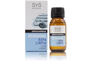 SYS Aromas Esencia Hidrosoluble Ropa Limpia - Aroma Fresco y Limpio - Fragancia Natural y Duradera para Humidificador y Difusor - Aromaterapia - Fabricado en España - 50 ml