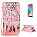 Produktbild CaseHome Samsung Galaxy A5 2016/A510F PU Leder Hülle Mode der eleganten Fall Schön Geprägte Muster Gedruckt Entwurf (Mit freiem HD Schirm-Schutz) Tadellos gepasst für Samsung Galaxy A5 2016/A510F PU Leder Hülle Magnetischer Flip Folio Stil Handschlaufe Stand-Funktion Schutz Stoßfest Weich Schlank für Samsung Galaxy A5 2016/A510F-Orange Campanula