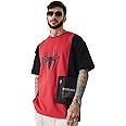 The Souled Store Official Spider-Man: Web Wonder Men and Boys Oversized fit Half Sleeve Cotton Multicolored Men Oversized T-Shirts