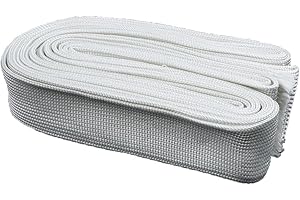 QOXEZY Fiberglass Heat Shield Sleeve, Glass Fibre Hose Pipe, For Webasto/Eberspacher, Lagging, Insulation, Length 2 Meter, Inner Diameter 25mm, Fits 22mm And 24mm Exhaust Pipes, Refractoriness 500°C, White