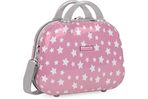 ITACA - Neceser Mujer e Infantil PC Policarbonato. Neceser Viaje de Calidad Rígido con Asa Superior y Correa Ajustable para el Hombro. Elegante Marca de ITACA