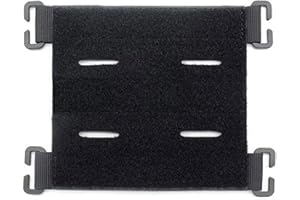 RALSPEC Black Square Laser Cut MOLLE Hook and Loop ID Display Panel Adapter for Tactical Morale Patches Badges Backpacks Vests Bags Clasp Bridge Patch Panel