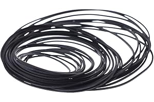 KERDEJAR Drive Flat Belt, 50Pcs / Sac 1mm Universel Mix Cassette Tape Tape Machine Ceintures Assorties Common Flat Rubber Belt 45-130mm for Recorders Walkman DVD Black