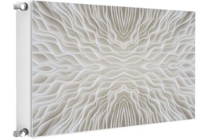 ‎TMK ARTDEKO TMK ArtDeko Heizkörperabdeckung Magnetisch Dekorativer Sichtschutz Energiesparend 80x60 Magnet Heizkörperabdeckung, Heizkörperverkleidung, Muster Weiß