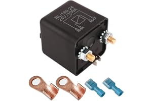 Gebildet 1 Pezzo Robusto Heavy Duty 24VDC 100A SPLIT ON/OFF Relè SPST 4 pin Aperto Normale per Veicolo Automobile Camion Barca Avviamento Motore, con 2 pin Footprint + 2 terminali