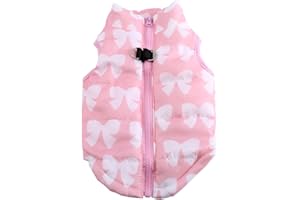 ZERODIS Kurtka dla zwierząt ciepłe płaszcze dla psów zimowa jesień ciepłe bawełniane kurtki ubranko dla kota dla psa ubrania odzież dla zwierząt kostiumy (XS-różowy)