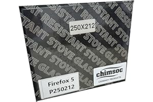 Chimsoc Replacement Stove Glass - Firefox 5 (250mm x 212mm Rectangular)