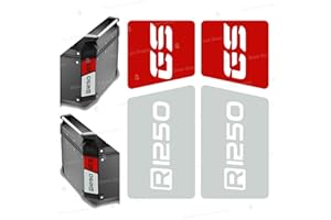 BLACK DOVES GRAPHICS Reflektoren Aufkleber kompatibel mit GIVI Monokey Trekker Outback Topcase Aluminium 42 58 lr Motorrad R 1250 GS R1250 R1250GS (weiß-rot)