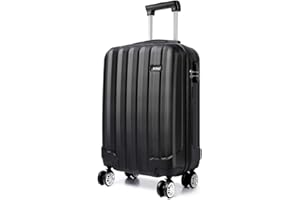 KONO Leichter Kabinenkoffer, 55 x 35 x 20 cm, Hartschale, ABS-Gepäck mit 4 Rädern, Handgepäck, Reisekoffer