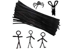 DILIGHTNEWS 200 Piezas Chenilla Manualidades, Tallos Chenilla Manualidades, Tallos de Chenilla, Limpiapipas, Limpiapipas Manualidades, Alambre de Chenilla para Creación de Bricolaje para Niños y Adultos