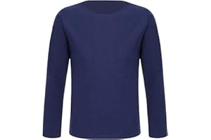 FEESHOW Haut Thermique Enfant Fille Garçon sous-Vêtement de Nuit Thermique Maillot de Corps Chemise Chaud Hiver Tshirt Top Manche Longue Pyjama Nuisette