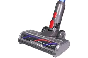 FEVORCS Spazzola Compatibile con Dyson V7 V8 V10 V11 V15 Accessorio per aspirapolvere Bocchetta per Pavimenti con 5 Luci Anteriori Larghe 26 cm