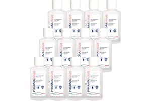 Pharmamani KIT 12 PEZZI GEL IGIENIZZANTE MANI da 80 ml l'uno. 70% Alcool, Effetto Rapido, Non appiccica. Si assorbe subito. Idrata le mani. Profumo gradevole, Dermatologicamente Testato. Tascabile