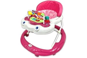 RYDR Baby Walker/Rocker Bouncer First Steps Push Along Activity Music Ride On Car UK (Pink)
