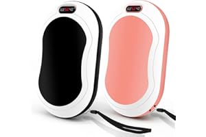 ELOUYCKE Hand Warmers 2 Pack, Reusable Hand Warmers Rechargeable 10000mAh USB Power Bank 3 Heat Levels, Electric Hand Warmer Double-Sided Heating Great for Winter, Outdoor Sports, Warm Gift