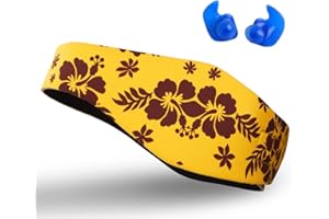 Qshare Swimming Headband – Best Design Ear Band to Protect Swimmer's Ears, Doctor Recommended to Keep Water Out and Earplugs in, 2 Sizes for Toddlers & Adults