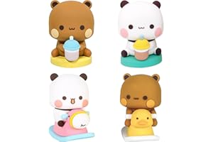 SoeUyd 4 Stück Bubu Dudu Kuscheltier, Bubu Dudu Wackelkopf, Dudu Bubu Wackelkopf Figur Auto, Kann als Kleine Verzierung für den Schreibtisch, das Büro, das Auto oder das Haus Verwendet Werden