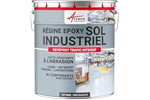 Pintura epoxi para suelo industriale, aparcamiento: REVEPOXY TRÁFICO INTENSO-25 kg (hasta 50 m² en 2 capas) Gris Basalto - RAL 7012-ARCANE INDUSTRIES