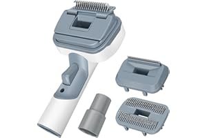MOPEI 3 en 1 Brosse Aspirateur Chien et Chat | Outil de Toilettage Convient à la plupart des aspirateurs avec des tuyaux de 32 mm et 35 mm