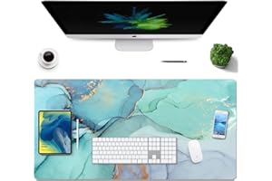 EPriakotu Sous-main Bureau en cuir PU, 80 x 40cm double côté Tapis de bureau, imperméable Tapis de Clavier et Souris, Pad Écriture, pour Bureau/Maison/Gaming