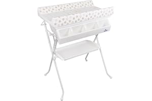 MUNDIBEBÉ Bañera bidet para bebé, beig estrellas, con cambiador,cubeta y cestilla.