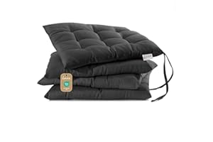 Lavea® Cuscini per Sedia 40x40 cm – Set 4 pz con laccetti – Interni/Esterni – Comodi e Lavabili, per Giardino, Cucina, Balcone e Terrazza - Antracite