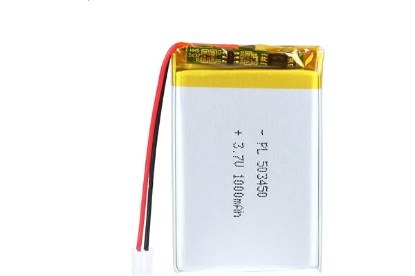 Uxney Batterie Li-Po lithium-ion 3,7 V 1000 mAh 503450 avec connecteur 2P pH avec grille de 2,0 mm