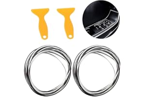 Hpamba Decorazione Interni Auto Modanature Strisce Auto Decorativi Universale Strips Car Interior Strips Esterno Strisce per Modanature Interni Auto Auto Interni Stampaggio Strisce (2 pezzi,Argento)