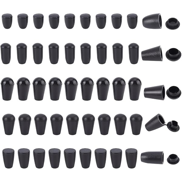 20 Stuks Zwarte Koordclips – Klokvormige Eindkappen Voor Trekkoorden, Rugzakken En Kleding (12x19 Mm)
