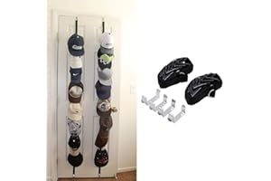 Wommty CapRack Kappenhalter/Ballcap Hut Rack Aufbewahrung/Baseball Cap Halterung/Handtasche Rack Organizer mit 16 (2 x 8) Haken
