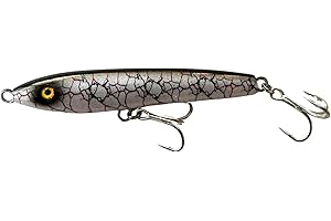 Lazy Lures The Reaper Range (22g/12cm) - Top Water Wooden Lures For Seabass, Equipped With Extra Strong Treble Hooks, Walk The Dog Style Lures, Saltwater Fishing Lures