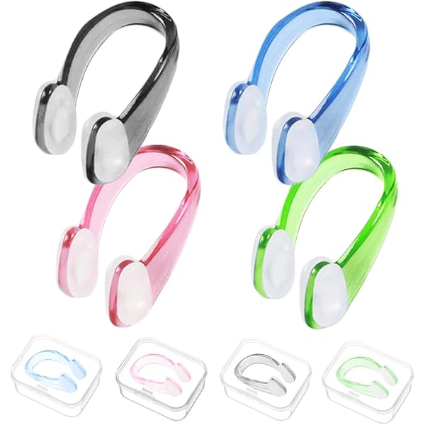 Tappa Naso Per Nuoto UKOFEW - 3 Pezzi, Silicone, Per Adulti E Bambini, 3 Colori - Foto 4