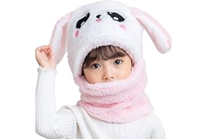AYPOW Gorro Térmico de Invierno Niños 1-8Años, Animal 3D Pasamontañas Novedoso Máscara Mascarilla, Multifuncional Resistente al Viento Cálido Sombreros Calentador de Cuello Bufanda para Niño Niñas