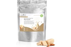 ‎LUXOFIT Luxofit STRONG FLAVOUR Kalorienarmes Geschmackspulver vielseitig einsetzbar für Lebensmittel / 300 Gramm, Made in Germany, Vegan und Vegetarisch, Getränkearoma Pulver (Marzipan)