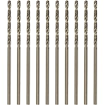 QUARKZMAN 10 stuks kobalt jobber boren 2,4 mm / 0,094 inch M35 HSS hoge snelheid HSS spiraalboor boor gereedschap voor roestvrij staal, koper, hout, kunststof, andere harde materialen
