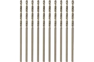 QUARKZMAN 10 Stück Metallbohrer 1,6 mm M35 HSS Cobalt Spiralbohrer Werkzeug für Edelstahl, Kupfer, Holz, Kunststoff und andere harte Materialien