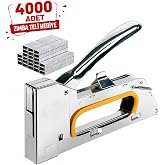&Ccedil;elik Mobilya Zımba Tabancası 13/4-6-8 mm + 4000 Adet Zımba Teli Hediyeli | Paslanmaz &Ccedil;elik G&ouml;vde, G&uuml;venlik Kilidi, Ergonomik